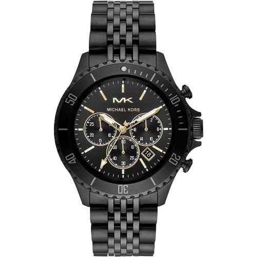 Michael Kors MK8750 Men’s Bayville Silver/Black Chronograph Watch - Watches