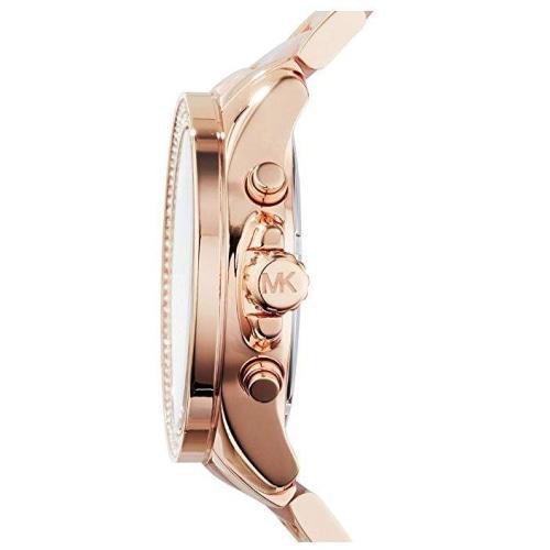 Michael Kors MK6096 Ladies Wren Rose Gold & Pink Crystal Dial Chronograph Watch