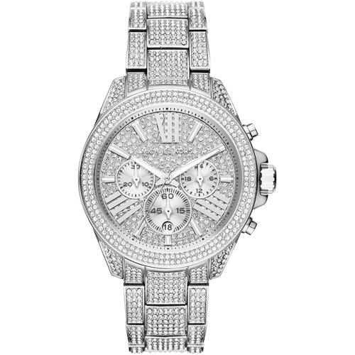 Michael Kors MK6317 Ladies Wren Silver Crystal Embedded Chronograph Watch - WATCHES