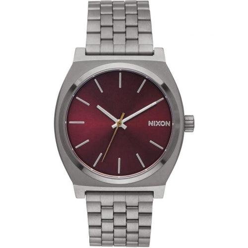 Nixon A045-2073-00 Unisex Time Teller Silver/Red Stainless Watch