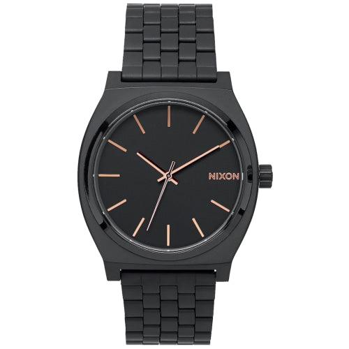 Nixon A045-957-00 Unisex Time Teller Black/Rose Gold Stainless Watch