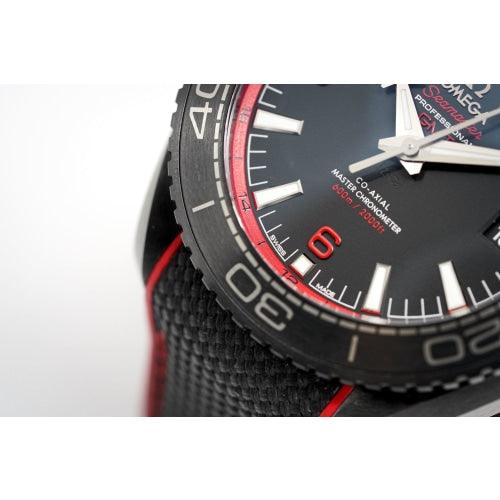 OMEGA Watch Seamaster Planet Ocean 600M 'Deep Black' Red GMT Ceramic - Watches & Crystals