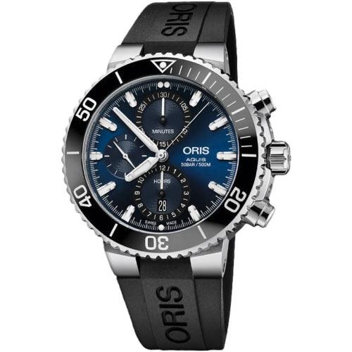 Oris Watch Aquis Chronograph Blue - Watches & Crystals
