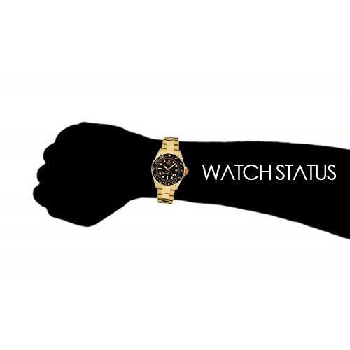 Swiss Alpine Military 7052.1117 Men’s GMT Diver Gold/Black Swiss Watch - WATCHES