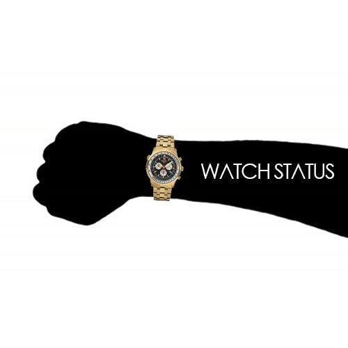 Swiss Alpine Military 7078.9117 Mens Chrono Gold/Black Chronograph Swiss Watch - WATCHES