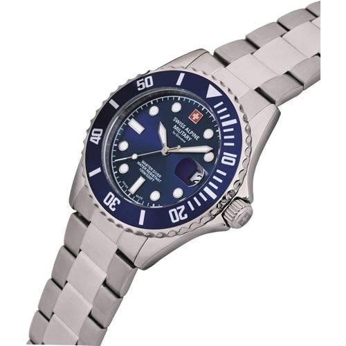 Swiss Alpine Military Diver Men’s Blue Dial Watch 7053.1135 - Watches