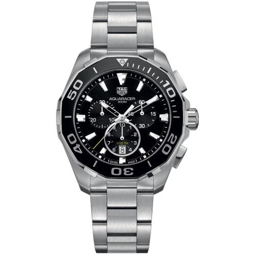 TAG Heuer Aquaracer Men’s Black Dial Chronograph Watch CAY111A.BA0927 - Watches