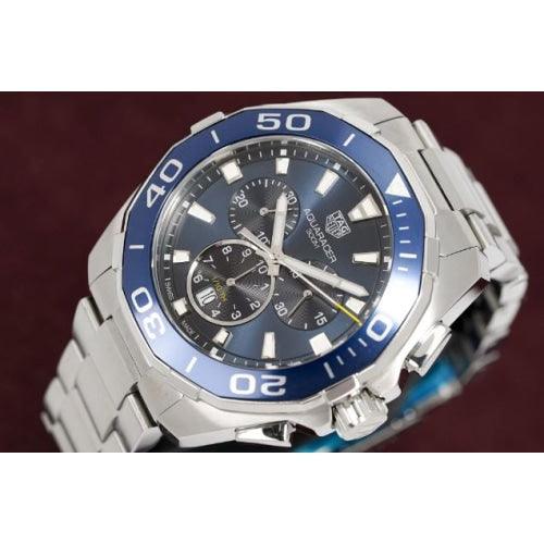 TAG Heuer Aquaracer Men’s Blue Dial Chronograph Diver Watch CAY111B.BA0927 - Watches