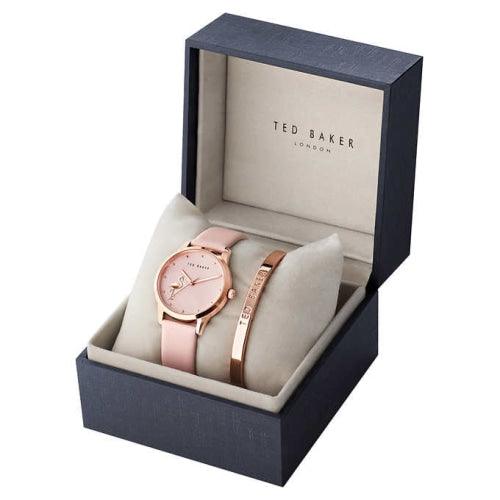 Ted Baker Fitzrovia Flamingo Ladies Pink Leather Watch & Bangle Set TWG0250009I - Watches