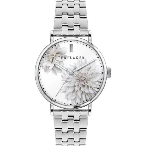 Ted Baker Phylipa Ladies Silver Floral Dial Watch BKPPHS121UO - Watches