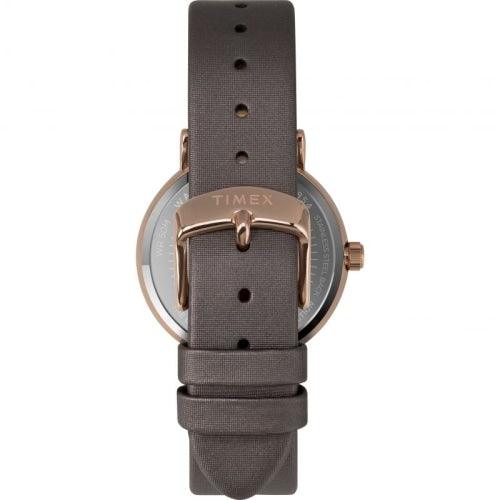 Timex Celestial Opulence Ladies Grey Leather Watch TW2T87700 - Watches