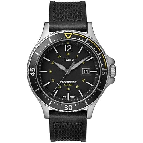 Timex Expedition Ranger Men’s Black Solar Leather Watch TW4B14900 - Watches