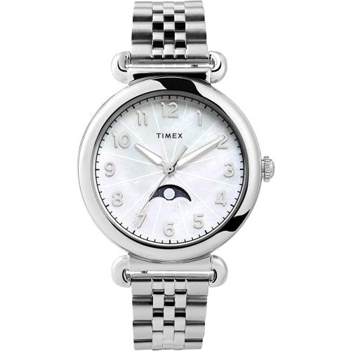 Timex Model 23 Ladies Silver 38mm Watch TW2T89500 - Watches