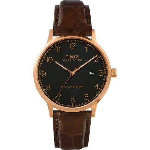 Timex Waterbury Classic Men’s Automatic Leather 40mm Watch TW2T70100 - Watches