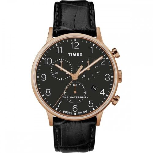 Timex Waterbury Classic Men’s Black Chronograph 40mm Watch TW2R72000 - Watches