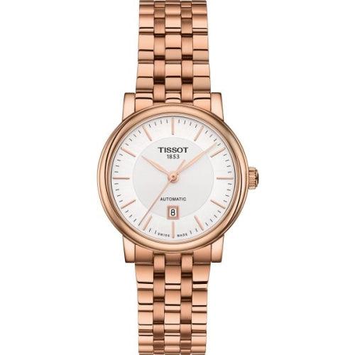 Tissot Carson Premium Ladies Rose Gold Automatic Swiss Watch T1222073303100 - Watches