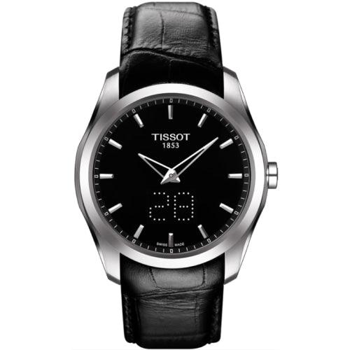 Tissot Couturier Mens Black Leather Swiss Watch T0354461605100 - Watches