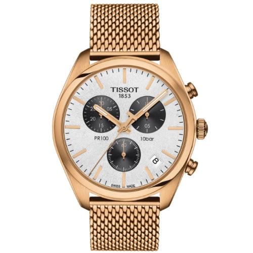 Tissot PR 100 Men’s Rose Gold Chronograph Watch T1014173303101 - Watches