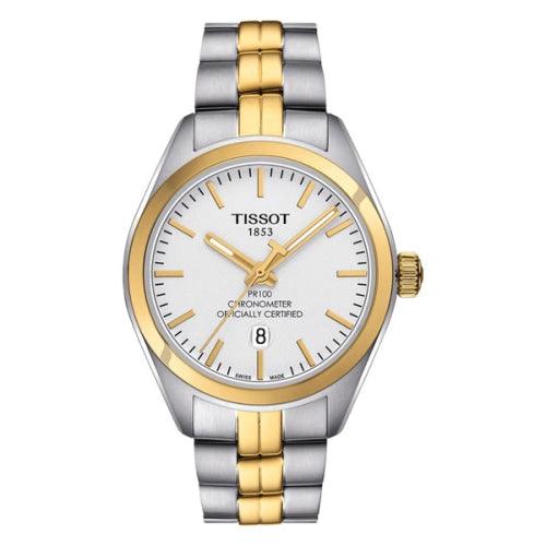 Tissot Classic PR100 Ladies Two-tone Swiss Watch T1012512203100