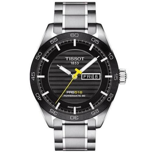 Tissot PRS 516 Men’s Silver/Black Powermatic Swiss Watch T1004301105100 - WATCHES