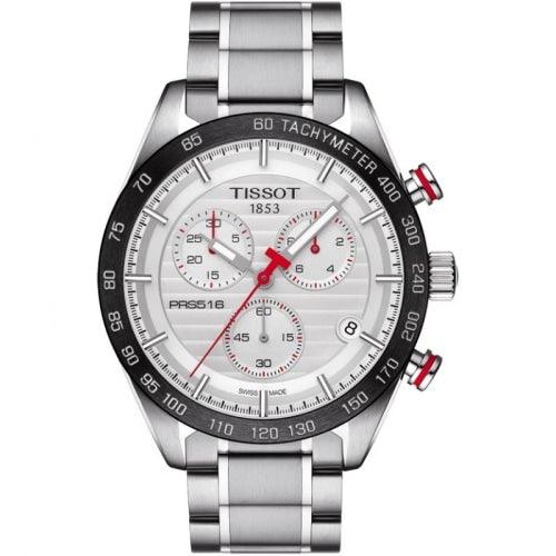 Tissot PRS 516 Men’s White Dial Chronograph Watch T1004171103100 - Watches