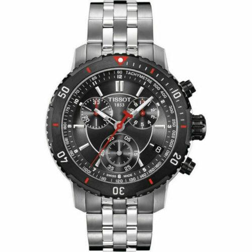 Tissot PRS200 Men’s Silver / Black Chronograph Watch T067.417.21.051.00 - Watches