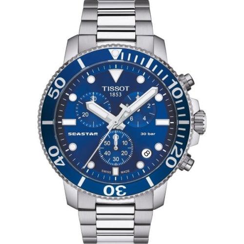 Tissot Seastar 1000 Men’s Silver / Blue Chronograph Watch T120.417.11.041.00 - Watches
