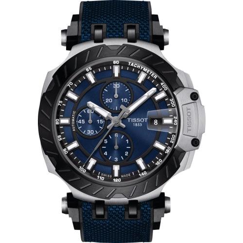 Tissot T-Race Automatic Men’s Black/Blue Chronograph Swiss Watch T1154272704100 - Watches