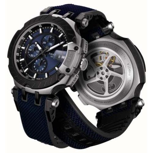 Tissot T-Race Automatic Men’s Black/Blue Chronograph Swiss Watch T1154272704100 - Watches