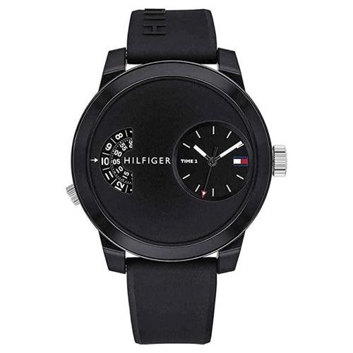 Tommy Hilfiger Men's Watch Denim Sport Dual Time Black 1791555 - Watches & Crystals