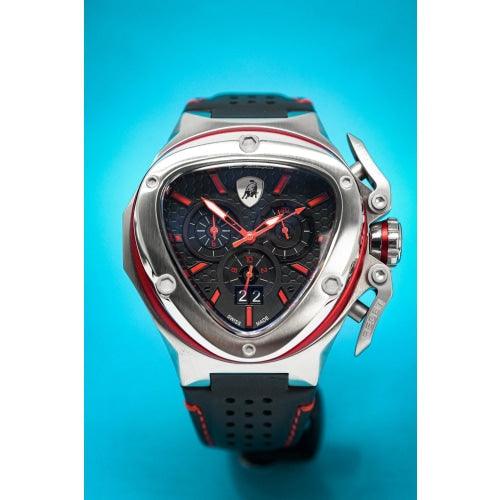 Tonino Lamborghini Spyder X Chronograph Date Steel Red - Watches & Crystals