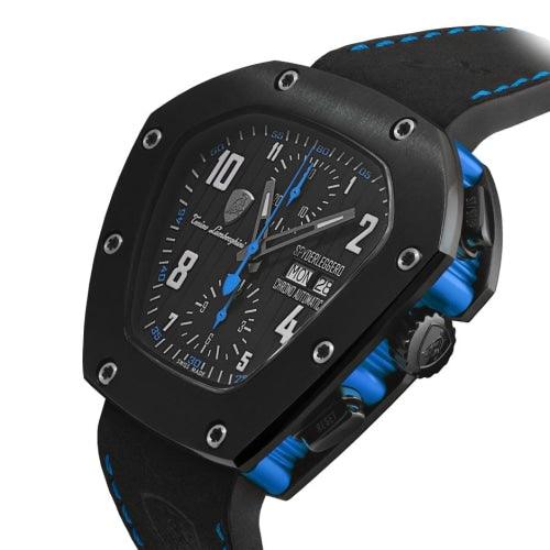Tonino Lamborghini Spyderleggero Chronograph Day Date Blue - Watches & Crystals