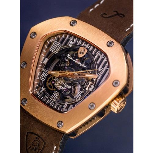 Tonino Lamborghini Spyderleggero Skeleton IP Rose Gold - Watches & Crystals