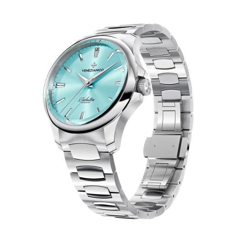 Venezianico Automatic Watch Redentore 36 'Tiffany' Blue Steel 1121502C - Watches & Crystals