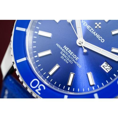 Venezianico Automatic Watch Nereide Blue Leather 3321502 - Watches & Crystals