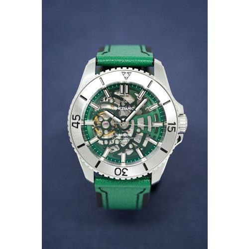 Venezianico Automatic Watch Nereide UltraLeggero Skeleton Green 3921501 - Watches & Crystals