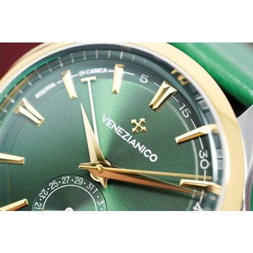 Venezianico Automatic Watch Redentore Riserva di Carica Green Leather 1321501 - Watches & Crystals