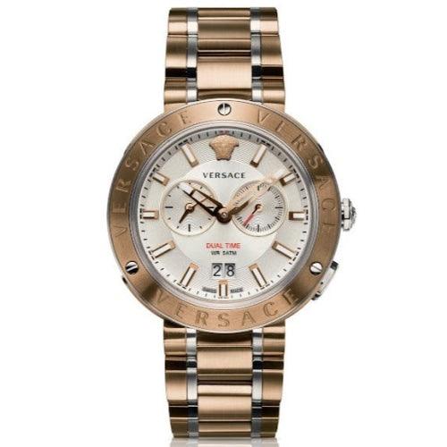 Versace Extreme 2 Men’s Bronze / Silver Dual Time Watch VCN050017 - Watches