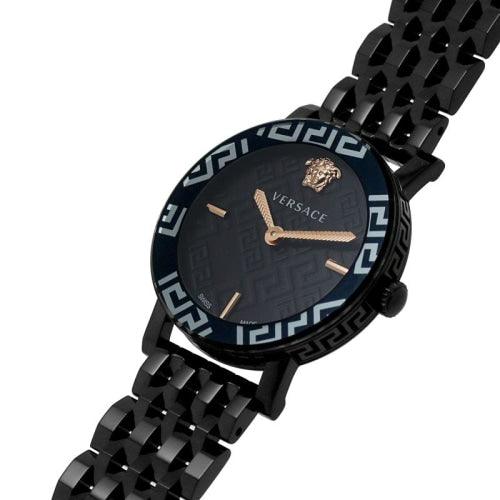 Versace Greca Glass Ladies Black 32mm Watch VEU300721 - Watches