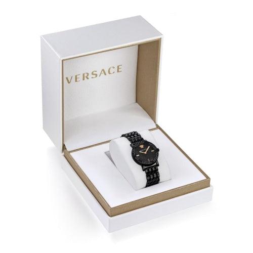 Versace Greca Glass Ladies Black 32mm Watch VEU300721 - Watches