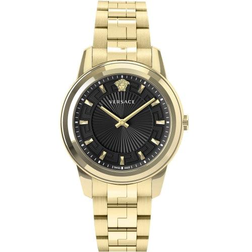 Versace Greca Gold / Black Dial 38mm Watch VEPX01321 - Watches