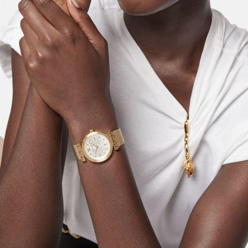 Versace Meander Ladies Gold Mesh 35mm Watch VELW00820 - Watches