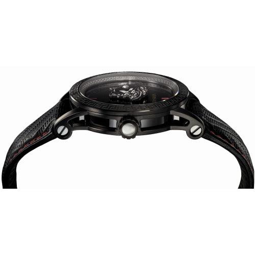 Versace VERD002 18 Men’s Palazzo Empire Black Leather Swiss Watch