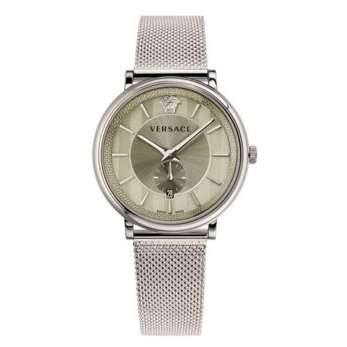Versace V-Circle Men’s Silver Mesh 42mm Watch VBQ060017 - Watches