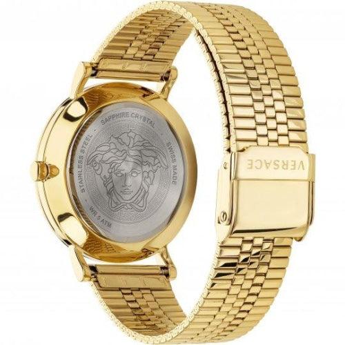 Versace VEK400621 Ladies Essential Gold/Black Iconic Swiss Watch - Watches