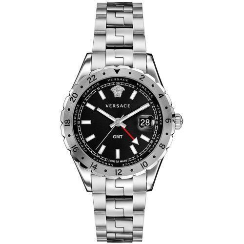 Versace V1101.0015 Mens Hellenyium GMT Black Dial Swiss Watch