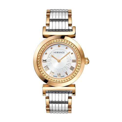 Versace Vanity Ladies Gold/Silver Stainless Swiss Watch P5Q80D499 S089 - Watches