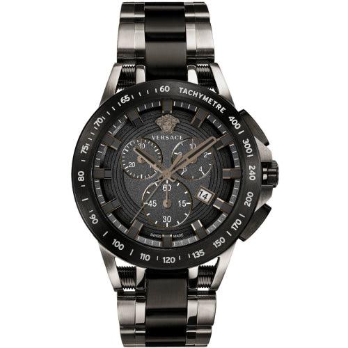 Versace VE3E00921 Men’s Sport Tech Grey/Black Stainless Chronograph Swiss Watch - Watches