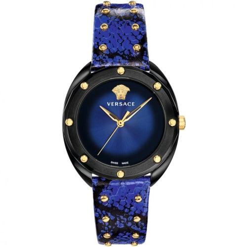 Versace VEBM00418 Ladies Shadov Leather 38mm Swiss Watch - Watches