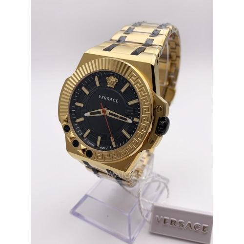 Versace VEDY006/19 Mens Chain Reaction Gold & Black Swiss Watch